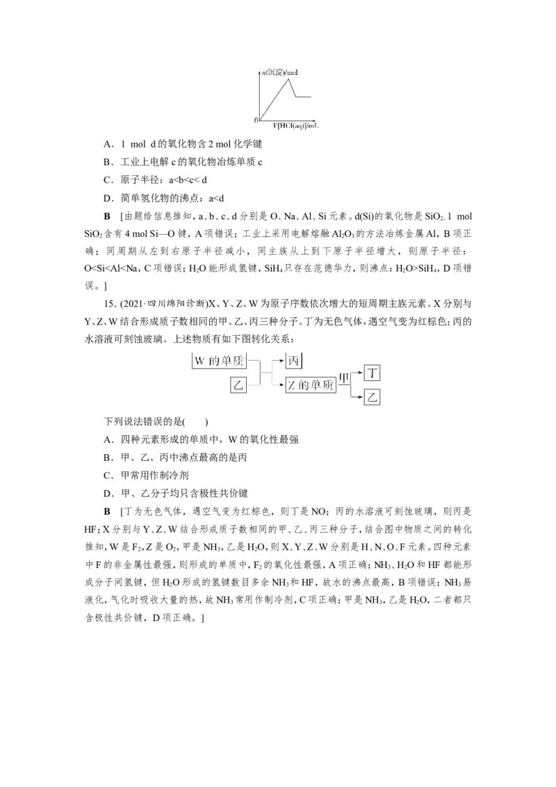 第3讲元素周期表中&ldquo;位－构－性&rdquo;关系及应用（作业）_05高考化学_新高考复习资料_2022年新高考资料_2022届一轮复习讲练结合_第五章物质结构元素周期律