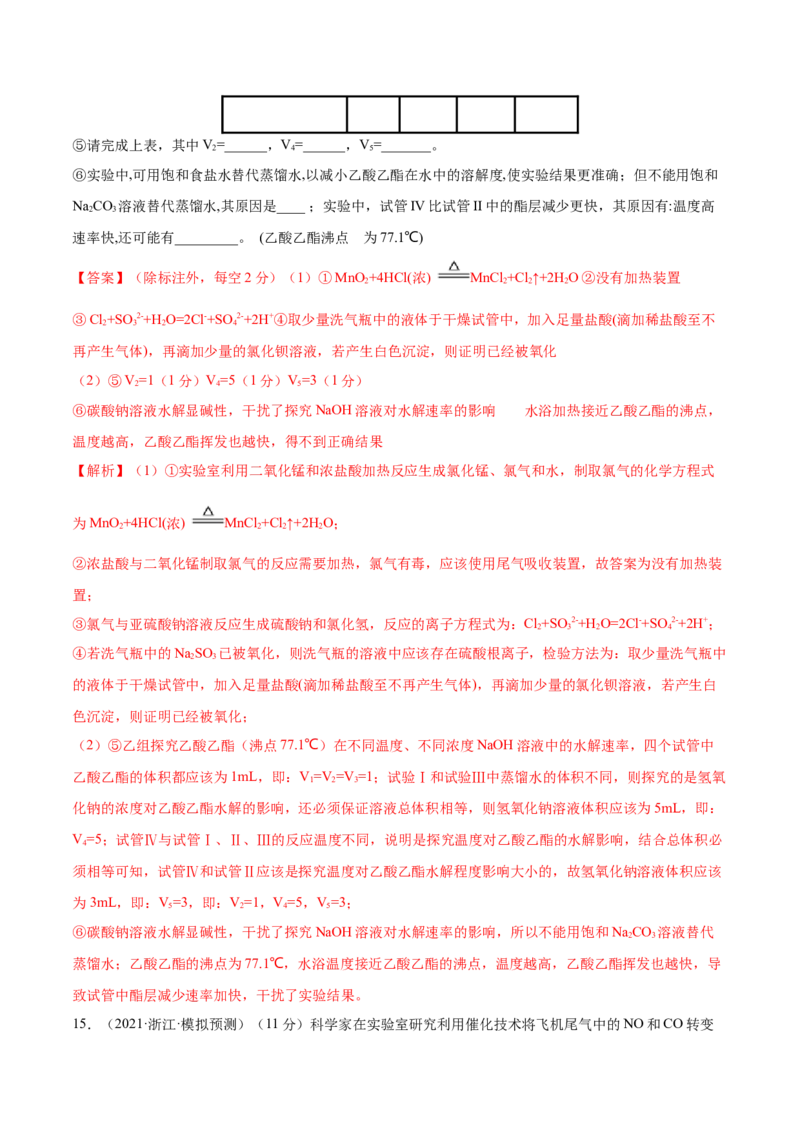 第20讲化学反应速率（练）-2023年高考化学一轮复习讲练测（全国通用）（解析版）_05高考化学_通用版（老高考）复习资料_2023年复习资料_一轮复习