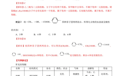 考点38羧酸（解析版）_05高考化学_通用版（老高考）复习资料_2023年复习资料_一轮复习_备战2023年高考化学一轮复习考点帮（全国通用）