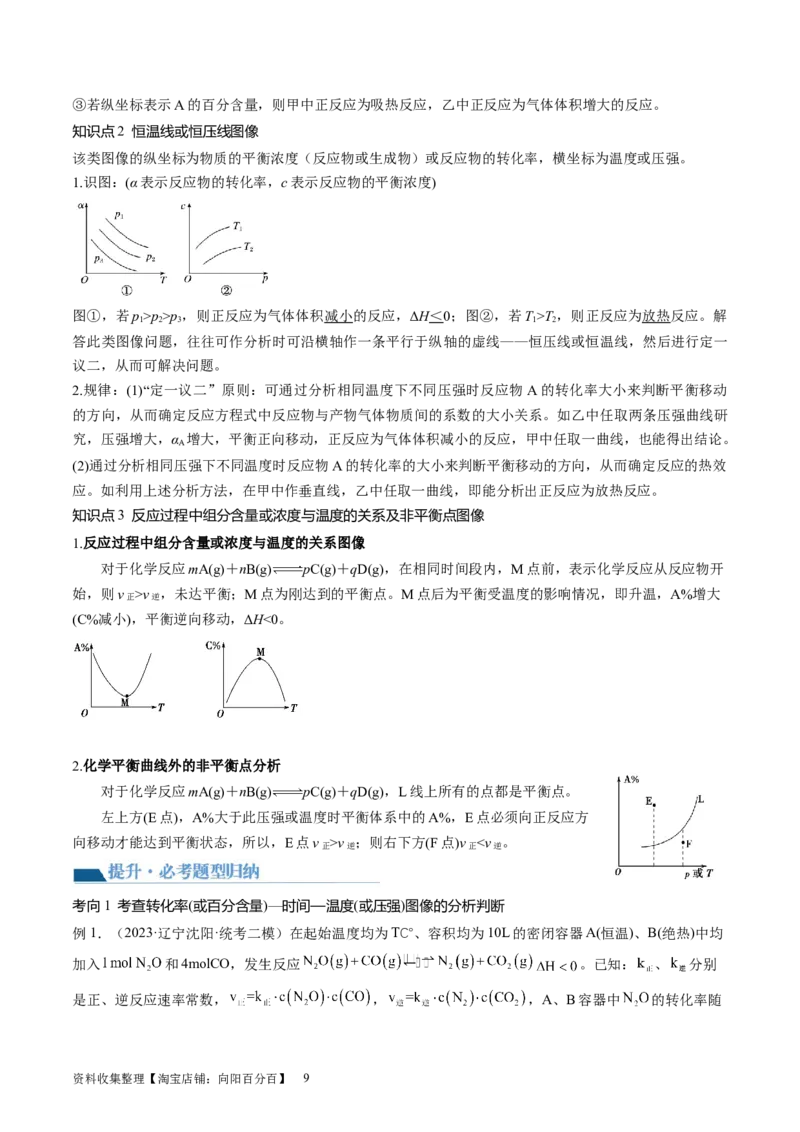 第27讲化学反应速率、平衡图像（讲义）（原卷版）_05高考化学_新高考复习资料_2024年新高考资料_一轮复习资料_完2024年高考化学一轮复习讲练测(课件+讲义+练习)（新高考）