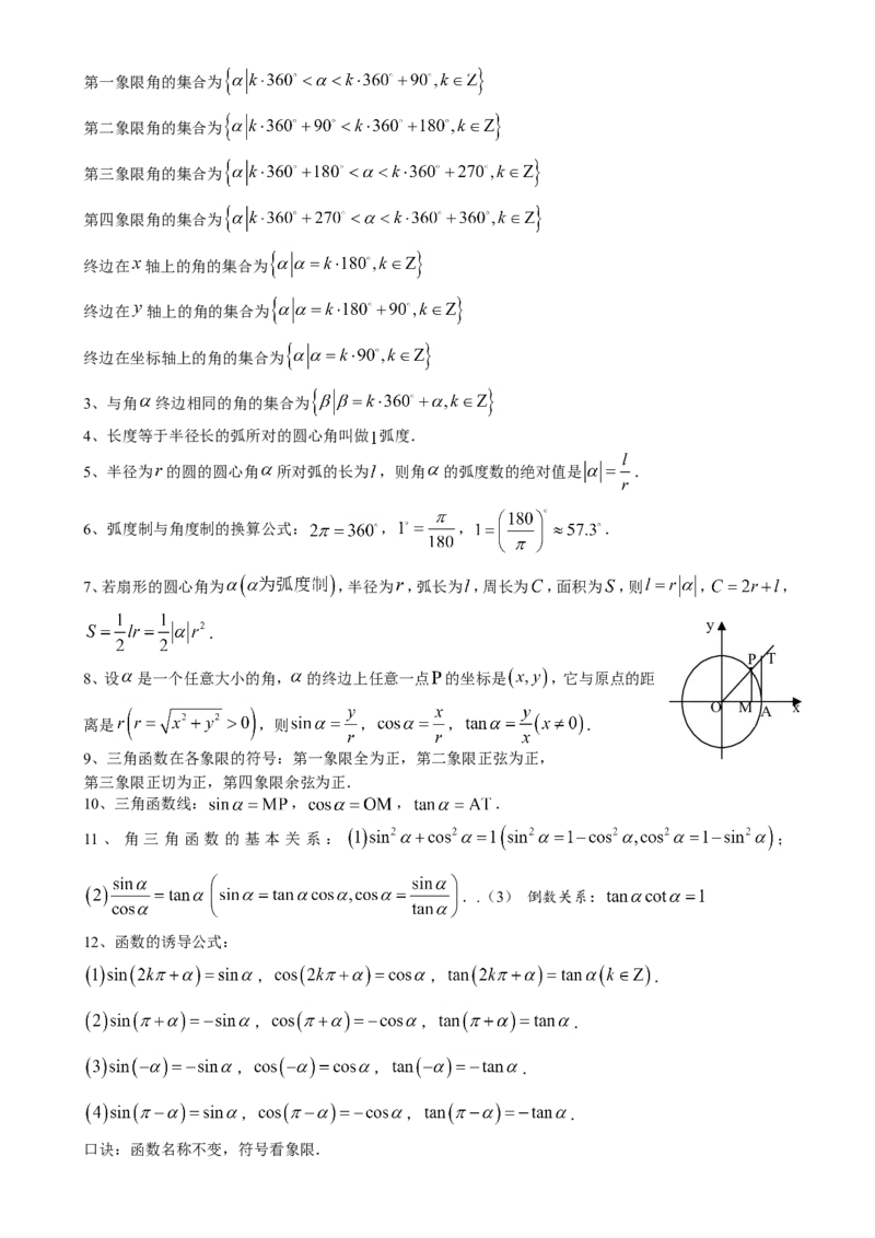 （超详）高中数学知识点归纳汇总(1)_2.2025数学总复习_赠品通用版（老高考）复习资料_专项复习