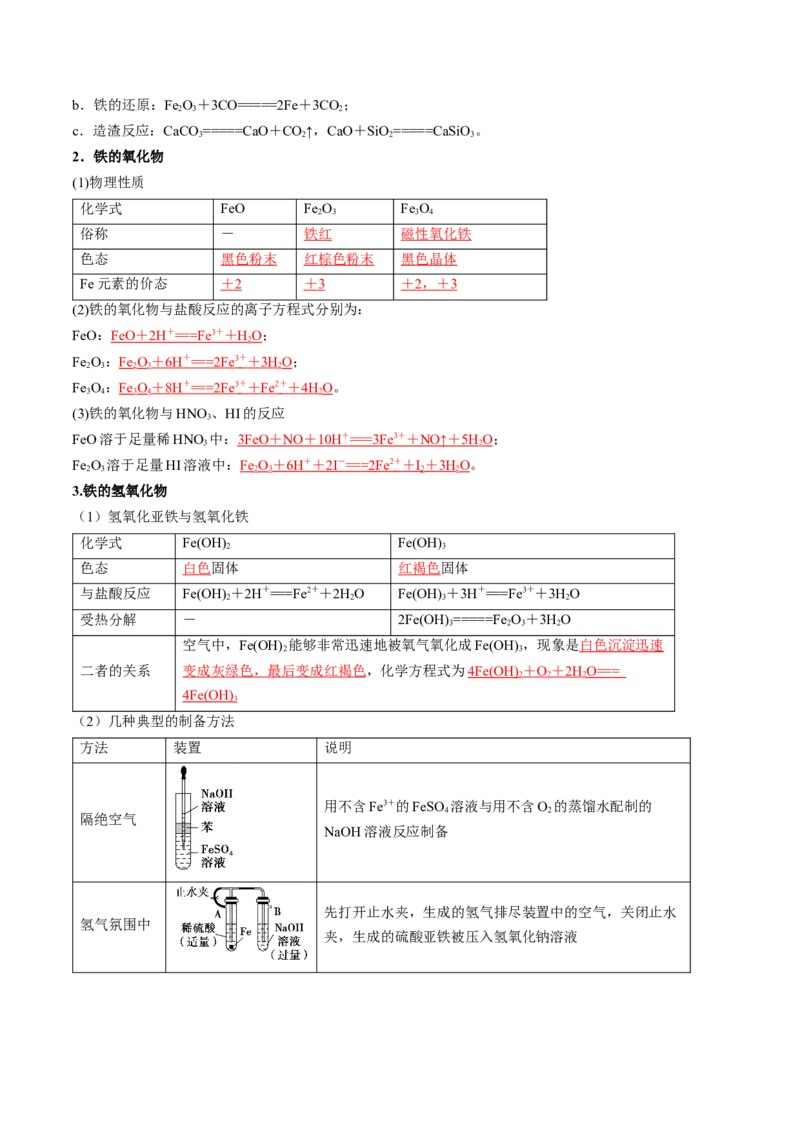考点10铁及其重要化合物（核心考点精讲精练）-备战2025年高考化学一轮复习考点帮（新高考通用）（解析版）_05高考化学_2025年新高考资料_一轮复习_备战2025年高考化学一轮复习考点帮