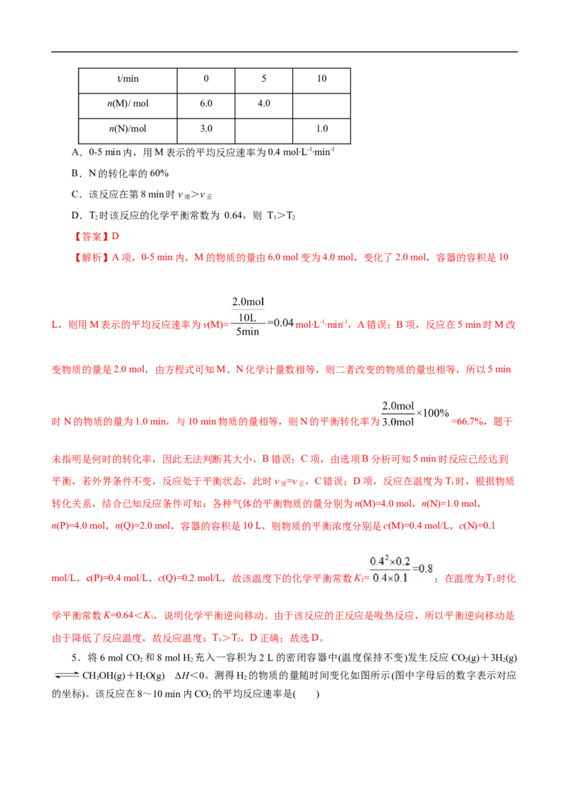 考点21化学反应速率（解析版）_05高考化学_通用版（老高考）复习资料_2023年复习资料_一轮复习_备战2023年高考化学一轮复习考点帮（全国通用）