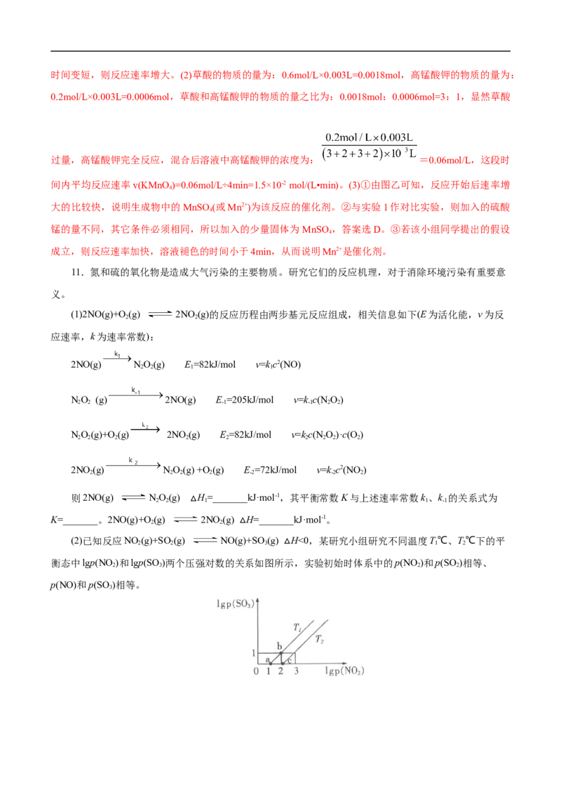 考点21化学反应速率（解析版）_05高考化学_通用版（老高考）复习资料_2023年复习资料_一轮复习_备战2023年高考化学一轮复习考点帮（全国通用）