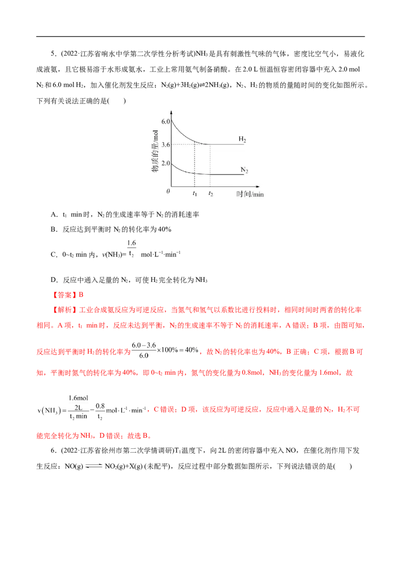 考点21化学反应速率（解析版）_05高考化学_通用版（老高考）复习资料_2023年复习资料_一轮复习_备战2023年高考化学一轮复习考点帮（全国通用）