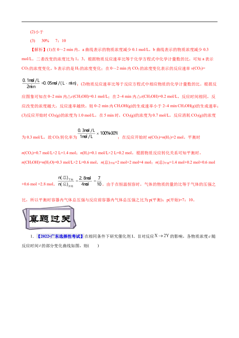 考点21化学反应速率（解析版）_05高考化学_通用版（老高考）复习资料_2023年复习资料_一轮复习_备战2023年高考化学一轮复习考点帮（全国通用）