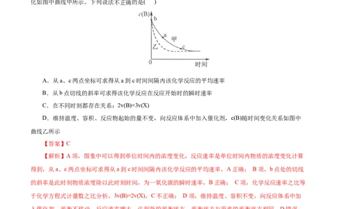 考点21化学反应速率（解析版）_05高考化学_通用版（老高考）复习资料_2023年复习资料_一轮复习_备战2023年高考化学一轮复习考点帮（全国通用）