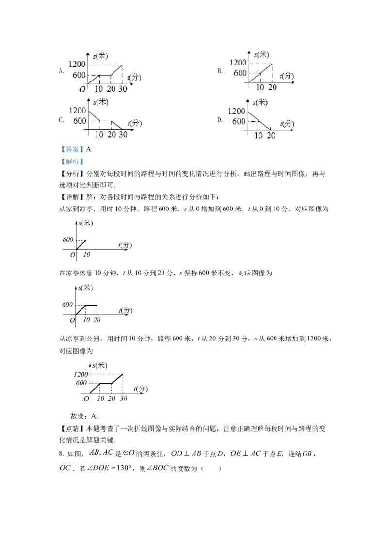 精品解析：2022年浙江省温州市中考数学真题（解析版）_初中数学_九年级数学下册（人教版）_全国各地数学中考真题_2022年全国中考数学真题145份