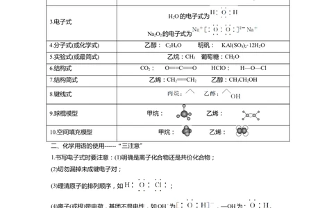 第02练化学用语（原卷版）_05高考化学_2024年新高考资料_2.2024二轮复习_2023年暑假分层作业高二化学（2024届一轮复习通用）