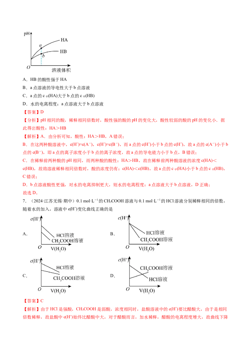 考点29电离平衡（核心考点精讲精练）-备战2025年高考化学一轮复习考点帮（新高考通用）（解析版）_05高考化学_2025年新高考资料_一轮复习_备战2025年高考化学一轮复习考点帮