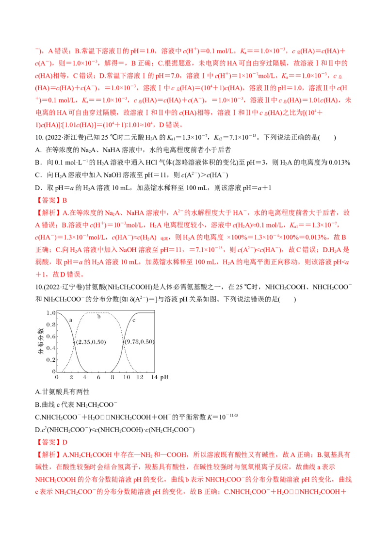 考点29电离平衡（核心考点精讲精练）-备战2025年高考化学一轮复习考点帮（新高考通用）（解析版）_05高考化学_2025年新高考资料_一轮复习_备战2025年高考化学一轮复习考点帮