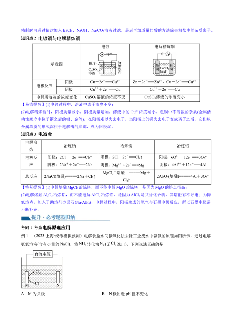 第23讲电解池金属的腐蚀与防护（讲义）（原卷版）_05高考化学_2024年新高考资料_1.2024一轮复习_2024年高考化学一轮复习讲练测（新教材新高考）_第23讲电解池金属的腐蚀与防护（讲义）