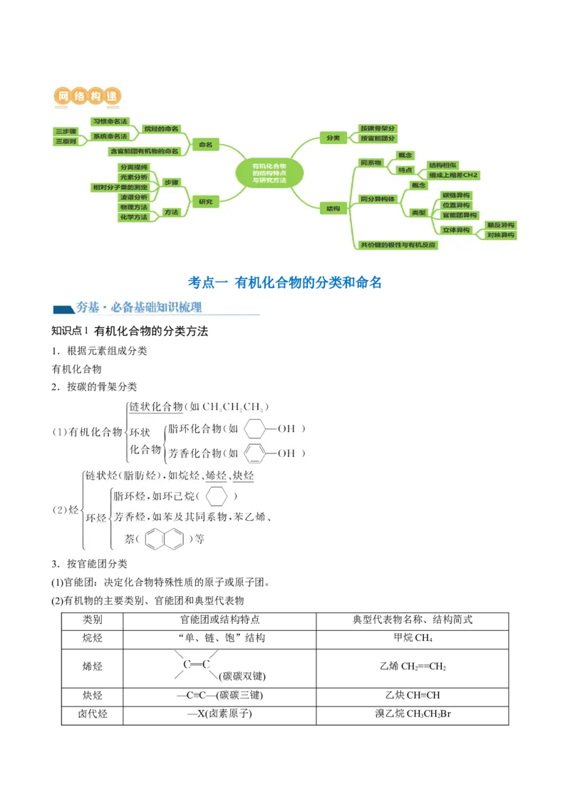 第36讲有机化合物的结构特点与研究方法（讲义）（解析版）_05高考化学_2024年新高考资料_1.2024一轮复习_2024年高考化学一轮复习讲练测（新教材新高考）