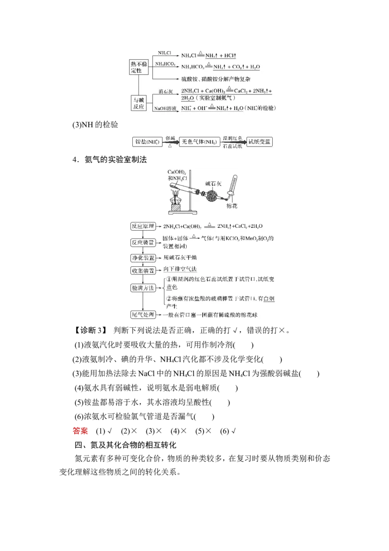 第4讲　氮及其重要化合物_05高考化学_新高考复习资料_2023年新高考资料_一轮复习_2023年新高考大一轮复习讲义_2023年高考化学一轮复习讲义（新高考）_赠补充习题