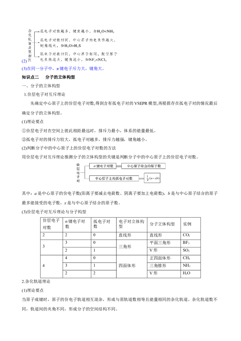 第37讲分子结构与性质（讲）-2023年高考化学一轮复习讲练测（全国通用）（原卷版）_05高考化学_通用版（老高考）复习资料_2023年复习资料_一轮复习
