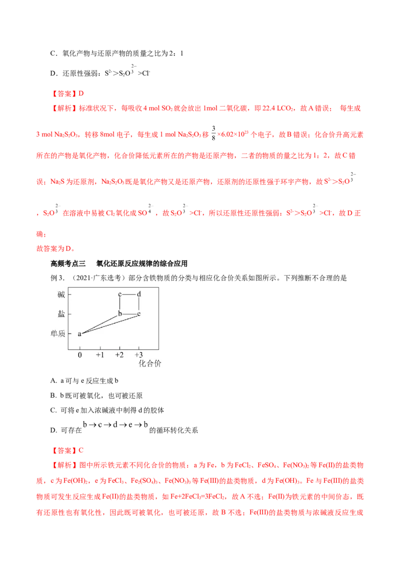 第5讲氧化还原反应（讲）解析版_05高考化学_新高考复习资料_2022年新高考资料_2022年高考化学一轮复习讲练测（新教材新高考）