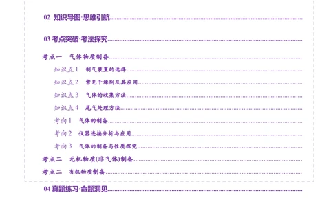第03讲常见物质的制备(讲义)(解析版)_05高考化学_2025年新高考资料_一轮复习_2025年高考化学一轮复习讲练测（新教材新高考）_第十章化学实验基础与探究