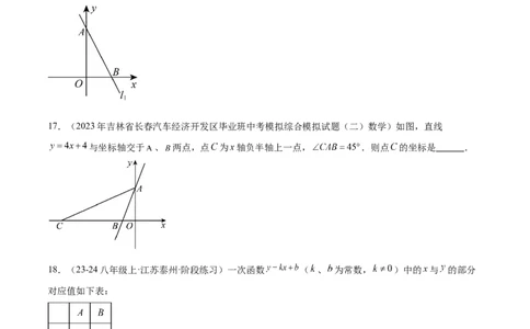 第十九章一次函数重难点检测卷（学生版）_初中数学_八年级数学下册（人教版）_重难点专题提升-V7_2024版
