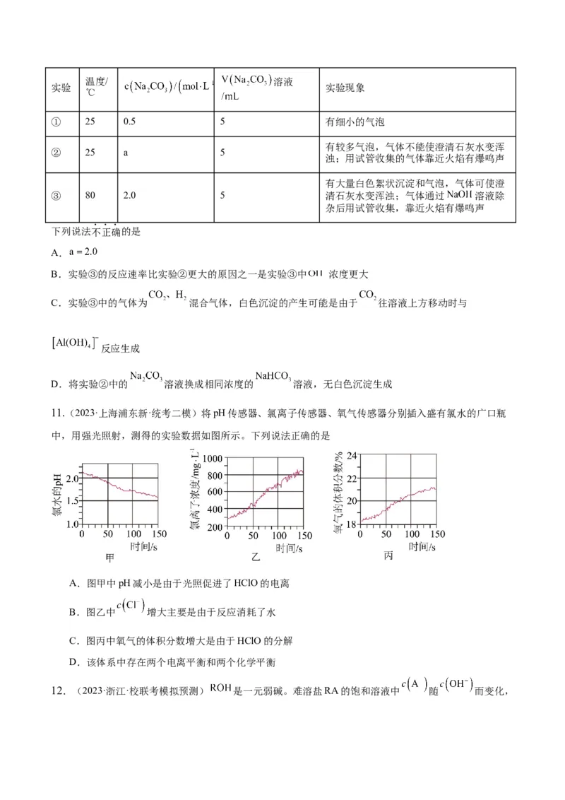 第28讲难溶电解质的溶解平衡及溶液中粒子浓度关系分析（学生版）_05高考化学_新高考复习资料_2024年新高考资料_一轮复习资料_大一轮课堂2024年高考化学大一轮复习课件+习题_习题