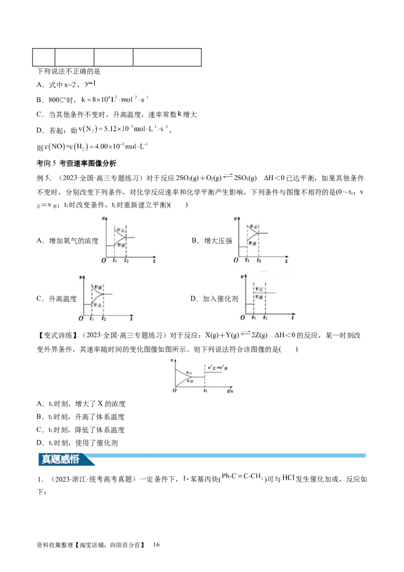 第24讲化学反应速率（讲义）（原卷版）_05高考化学_新高考复习资料_2024年新高考资料_一轮复习资料_完2024年高考化学一轮复习讲练测(课件+讲义+练习)（新高考）_讲义+练习