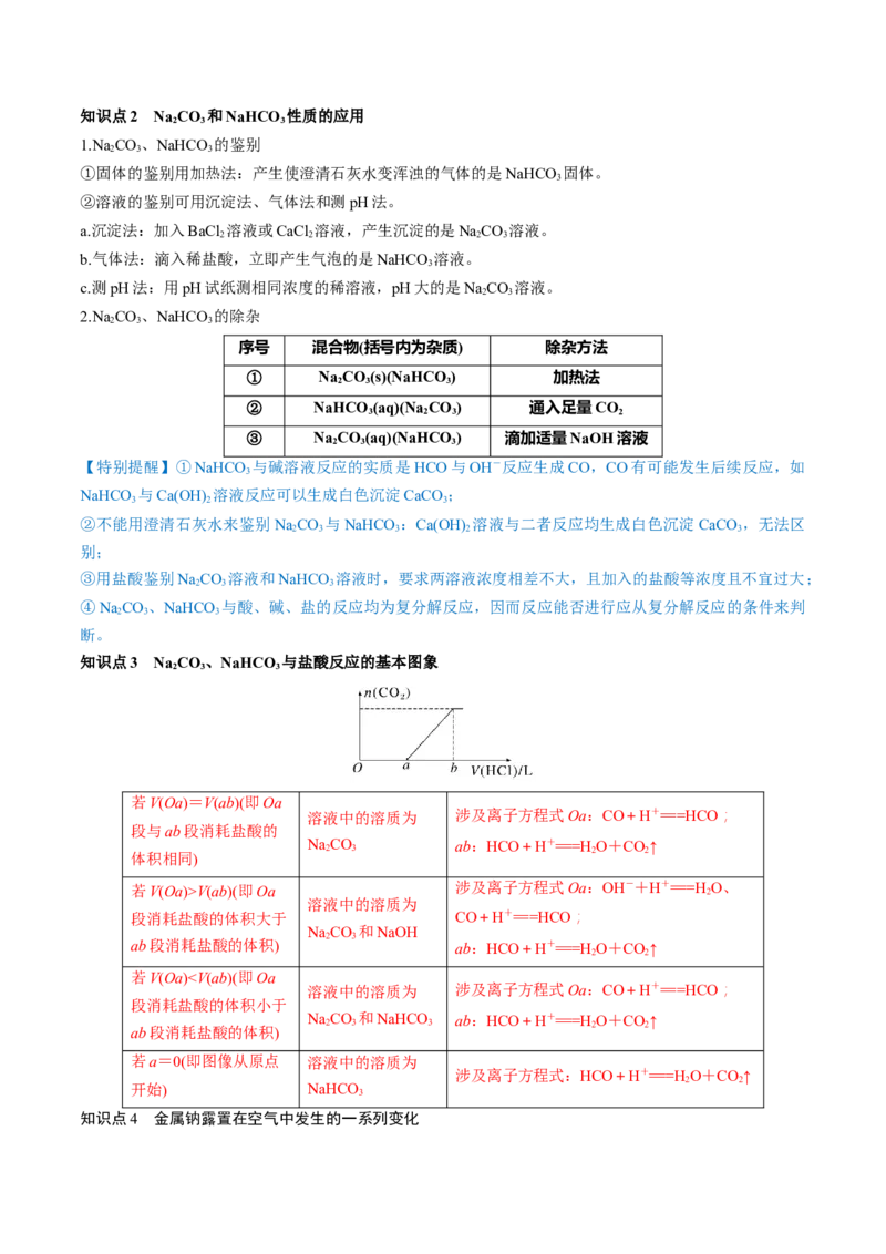 第08讲钠及其重要化合物（讲义）（原卷版）_05高考化学_2024年新高考资料_1.2024一轮复习_2024年高考化学一轮复习讲练测（新教材新高考）