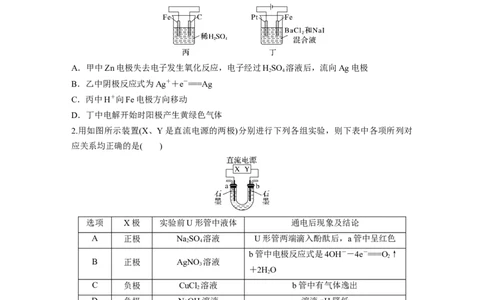 第十章　第42练　电解池　金属的腐蚀与防护_05高考化学_2025年新高考资料_一轮复习_2025大一轮复习讲义+课件（完结）_2025大一轮复习讲义化学学生用书Word版文档全书_2025一轮复习74练