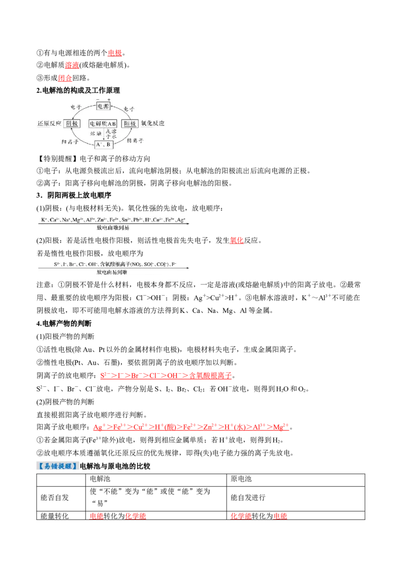考点23电解池金属的腐蚀与防护（核心考点精讲精练）-备战2025年高考化学一轮复习考点帮（新高考通用）（解析版）_05高考化学_2025年新高考资料_一轮复习