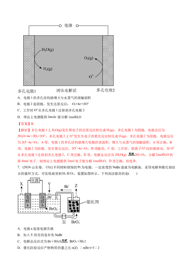 考点23电解池金属的腐蚀与防护（核心考点精讲精练）-备战2025年高考化学一轮复习考点帮（新高考通用）（解析版）_05高考化学_2025年新高考资料_一轮复习