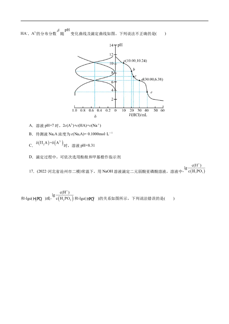 考点28盐类的水解（原卷版）_05高考化学_通用版（老高考）复习资料_2023年复习资料_一轮复习_备战2023年高考化学一轮复习考点帮（全国通用）