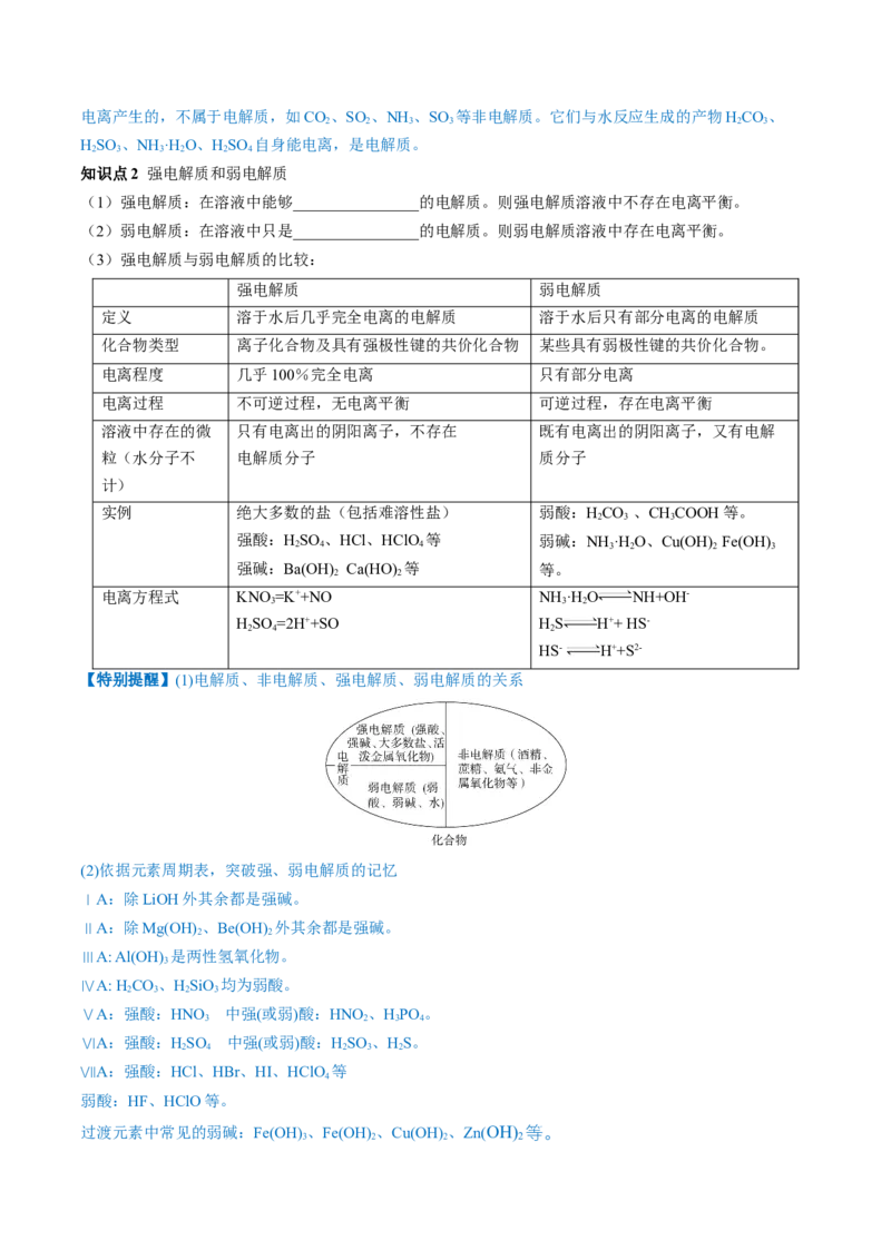 第05讲离子反应离子方程式（讲义）（原卷版）_05高考化学_2024年新高考资料_1.2024一轮复习_2024年高考化学一轮复习讲练测（新教材新高考）