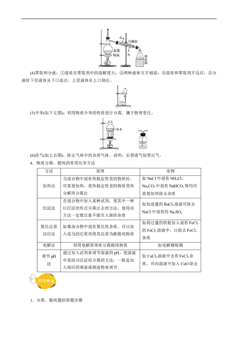 考点45物质的分离、提纯和检验(核心考点精讲精练)_05高考化学_通用版（老高考）复习资料_2024年复习资料_完备战2024年高考化学一轮复习考点帮（全国通用）