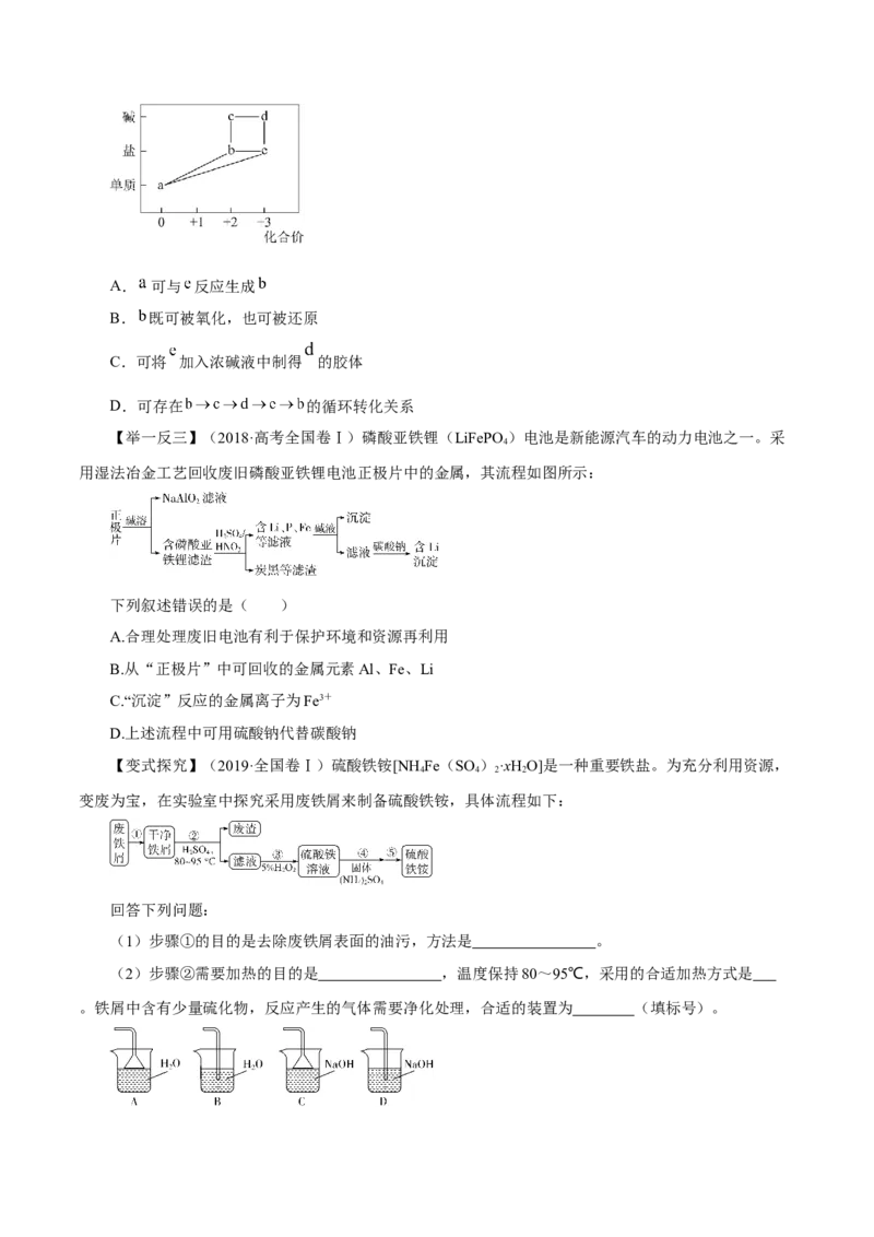 第7讲铁及其化合物（讲）原卷版_05高考化学_新高考复习资料_2022年新高考资料_2022年高考化学一轮复习讲练测（新教材新高考）