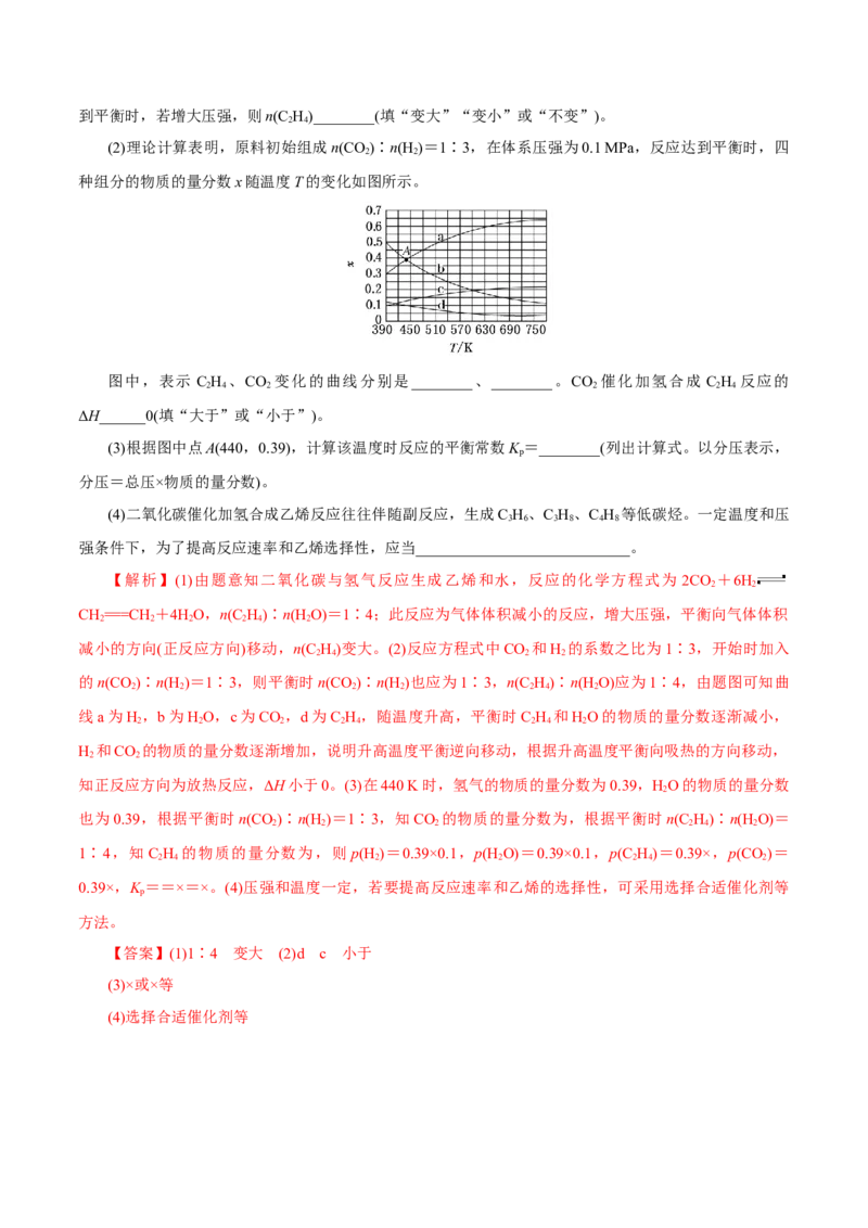 第20讲化学平衡常数及转化率的计算（练）-2023年高考化学一轮复习讲练测（新教材新高考）（解析版）_05高考化学_新高考复习资料_2023年新高考资料_一轮复习