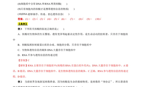 考点42核酸（解析版）_05高考化学_通用版（老高考）复习资料_2023年复习资料_一轮复习_备战2023年高考化学一轮复习考点帮（全国通用）