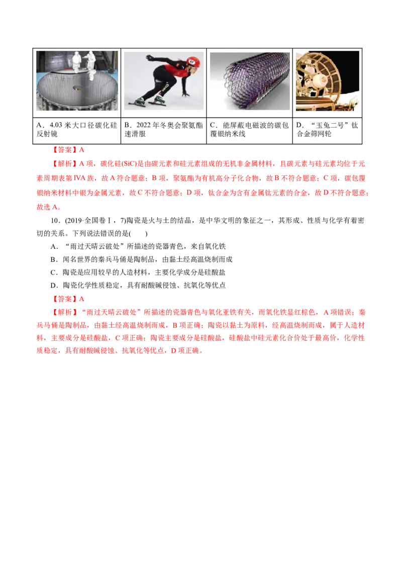 第04讲碳、硅及无机非金属材料(练习)(解析版)_05高考化学_2025年新高考资料_一轮复习_2025年高考化学一轮复习讲练测（新教材新高考）_第四章非金属及其化合物