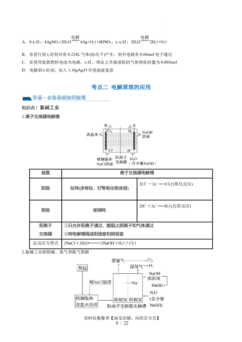 第23讲电解池金属的腐蚀与防护（讲义）（原卷版）_05高考化学_新高考复习资料_2024年新高考资料_一轮复习资料_完2024年高考化学一轮复习讲练测(课件+讲义+练习)（新高考）