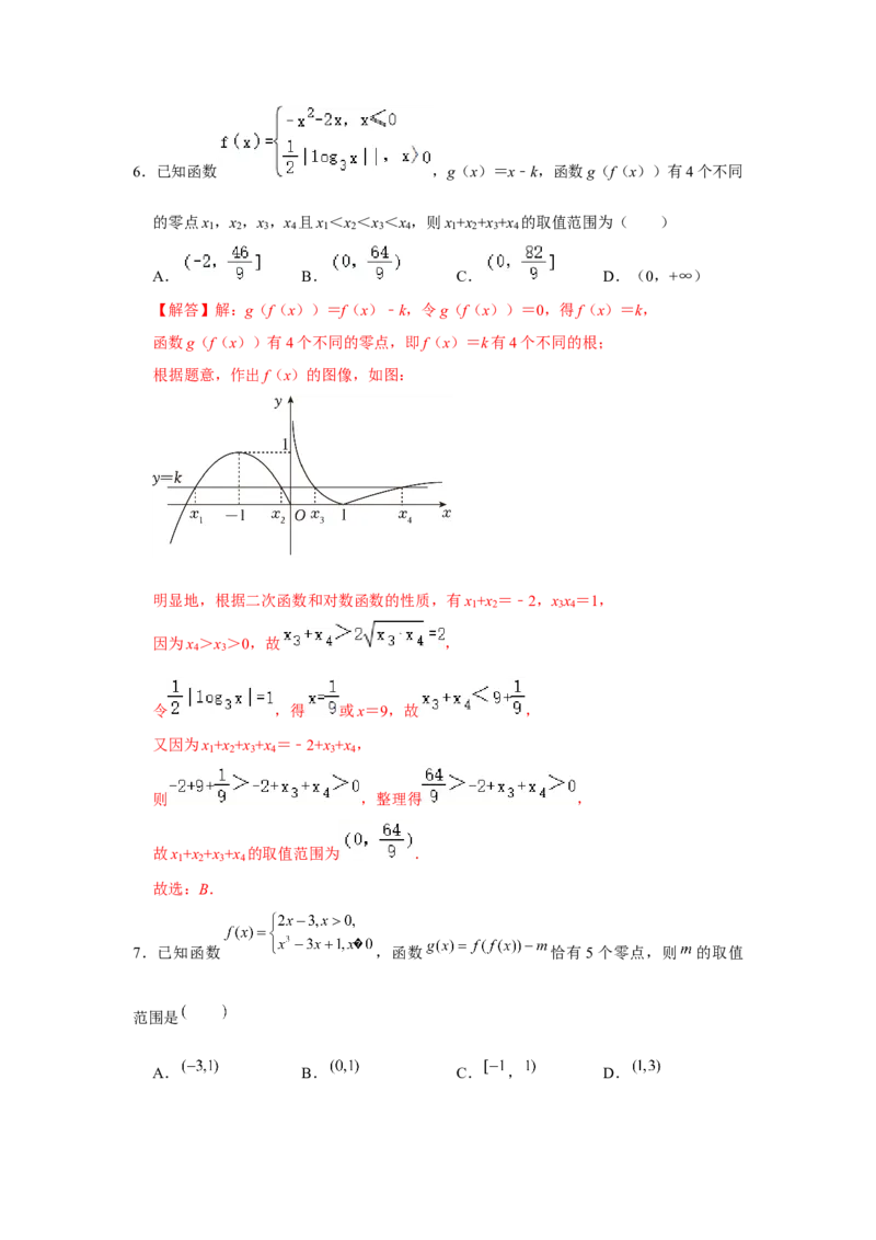 重难点突破05嵌套函数（解析版）_2.2025数学总复习_2024年新高考资料_3.2024专项复习_更新中2024年新高考数学一轮复习之题型归纳与重难专题突破提升（新高考专用）