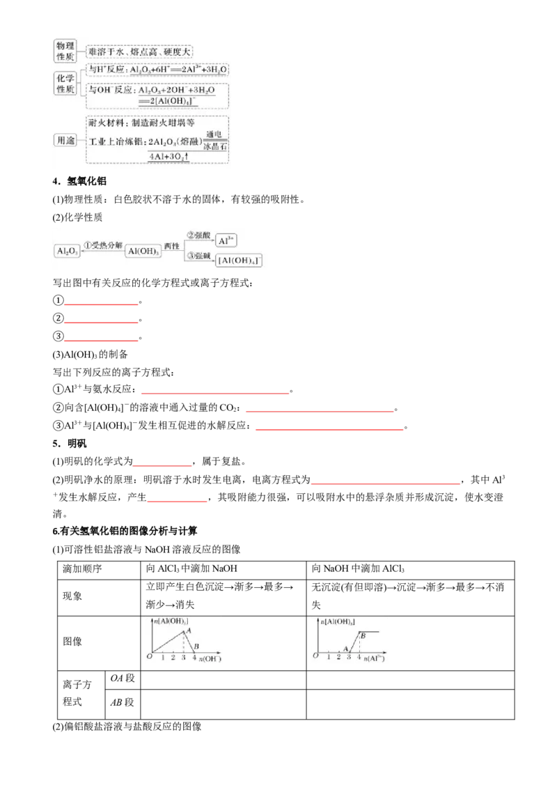 考点11铝及其重要化合物（核心考点精讲精练）-备战2025年高考化学一轮复习考点帮（新高考通用）（原卷版）_05高考化学_2025年新高考资料_一轮复习_备战2025年高考化学一轮复习考点帮