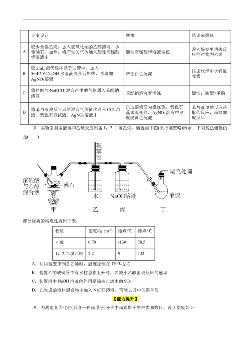 考点34卤代烃(好题冲关)(原卷版)_05高考化学_通用版（老高考）复习资料_2024年复习资料_完备战2024年高考化学一轮复习考点帮（全国通用）_考点34卤代烃（核心考点精讲精练）