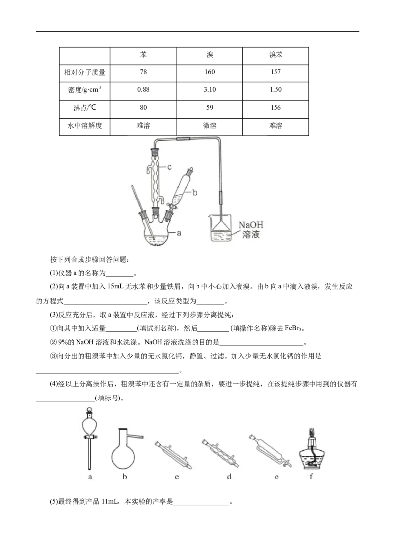 考点34卤代烃(好题冲关)(原卷版)_05高考化学_通用版（老高考）复习资料_2024年复习资料_完备战2024年高考化学一轮复习考点帮（全国通用）_考点34卤代烃（核心考点精讲精练）