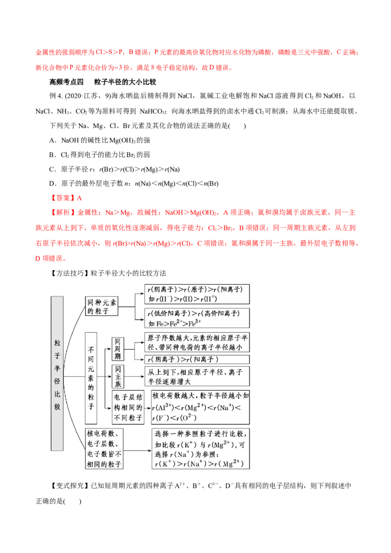 第14讲元素周期律和元素周期表（讲）-2023年高考化学一轮复习讲练测（解析版）_05高考化学_新高考复习资料_2023年新高考资料_一轮复习_2023年高考化学一轮复习讲练测（新教材新高考）