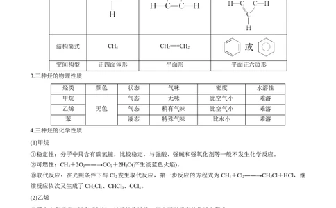 第30讲常见的烃&mdash;&mdash;甲烷、乙烯、苯（讲）-2023年高考化学一轮复习讲练测（全国通用）（原卷版）_05高考化学_通用版（老高考）复习资料_2023年复习资料_一轮复习
