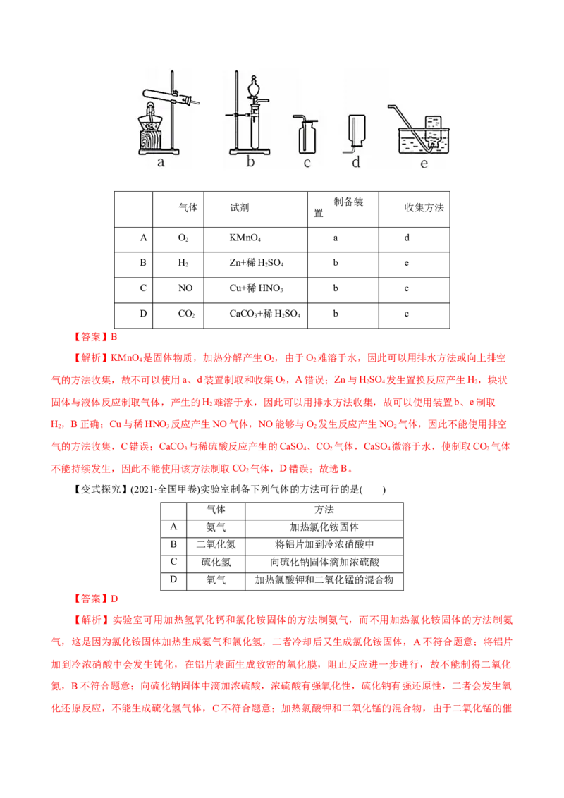 第27讲物质的制备与性质实验（讲）-2023年高考化学一轮复习讲练测（解析版）_05高考化学_新高考复习资料_2023年新高考资料_一轮复习_2023年高考化学一轮复习讲练测（新教材新高考）