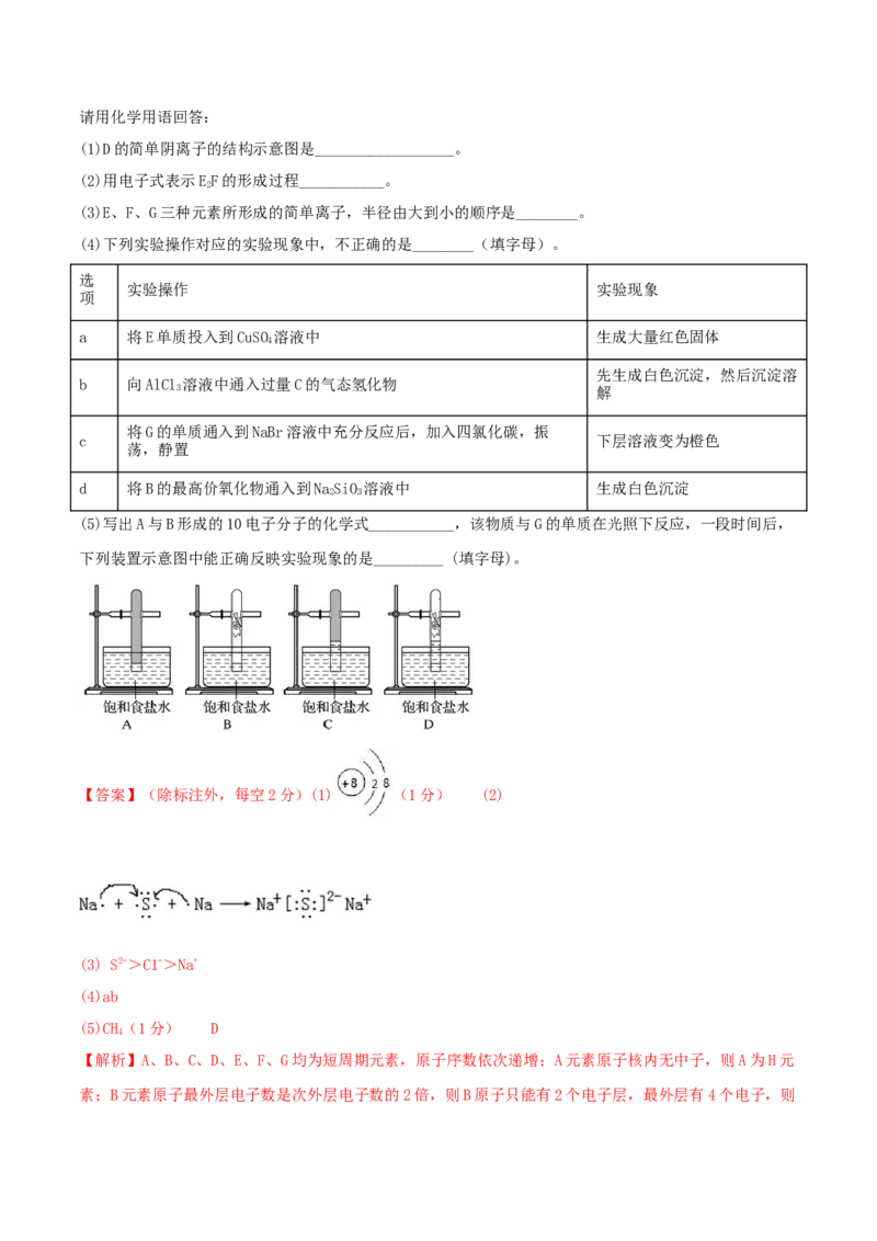 第五章能力提升检测卷（精练）-2022年一轮复习讲练测（解析版）_05高考化学_新高考复习资料_2022年新高考资料_2022年高考化学一轮复习讲练测
