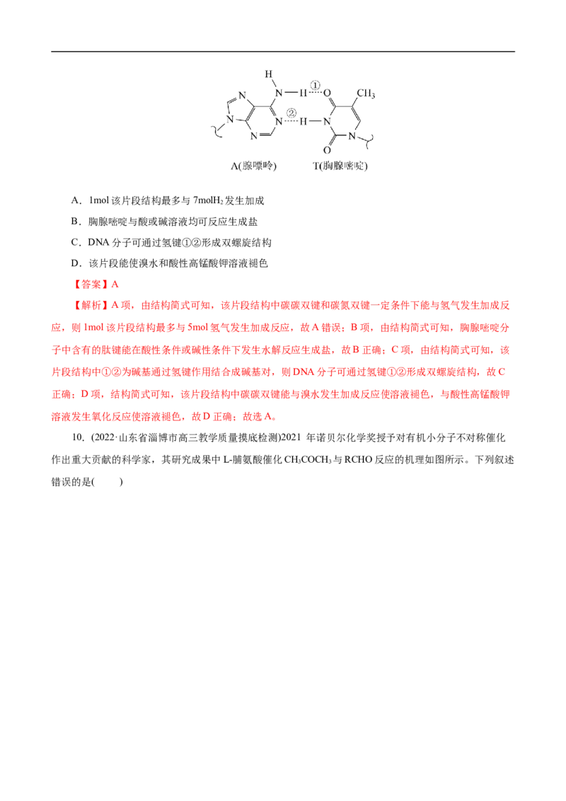 考点41蛋白质（解析版）_05高考化学_通用版（老高考）复习资料_2023年复习资料_一轮复习_备战2023年高考化学一轮复习考点帮（全国通用）