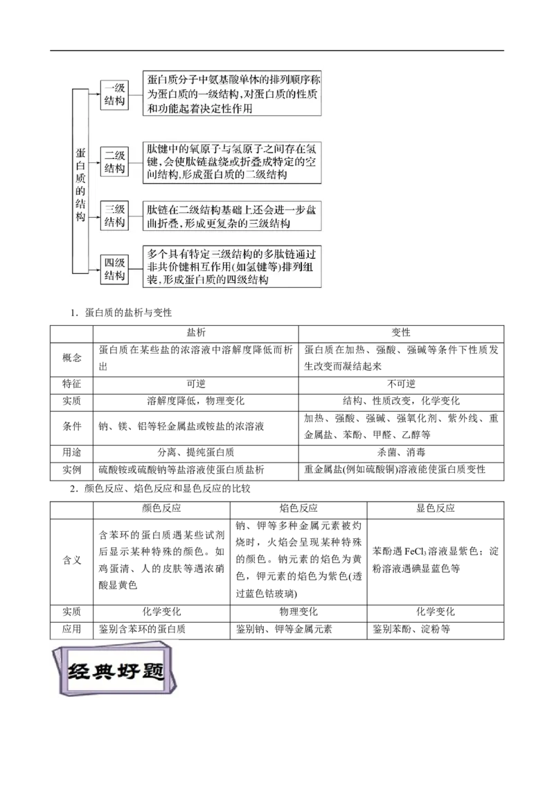 考点41蛋白质（解析版）_05高考化学_通用版（老高考）复习资料_2023年复习资料_一轮复习_备战2023年高考化学一轮复习考点帮（全国通用）