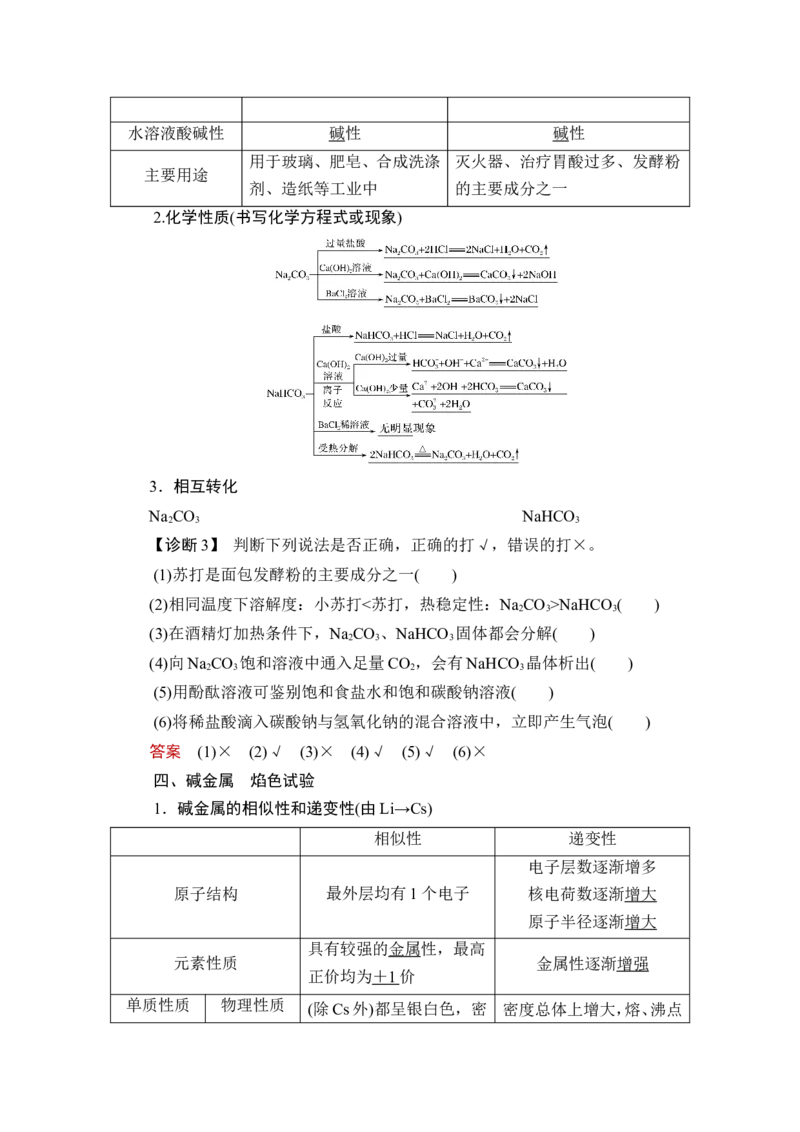 第1讲　钠、铝及其化合物_05高考化学_新高考复习资料_2023年新高考资料_一轮复习_2023年新高考大一轮复习讲义_2023年高考化学一轮复习讲义（新高考）_赠补充习题