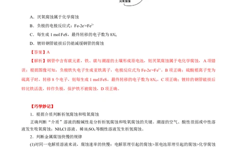 考点20金属的腐蚀与防护（解析版）_05高考化学_通用版（老高考）复习资料_2023年复习资料_一轮复习_备战2023年高考化学一轮复习考点帮（全国通用）