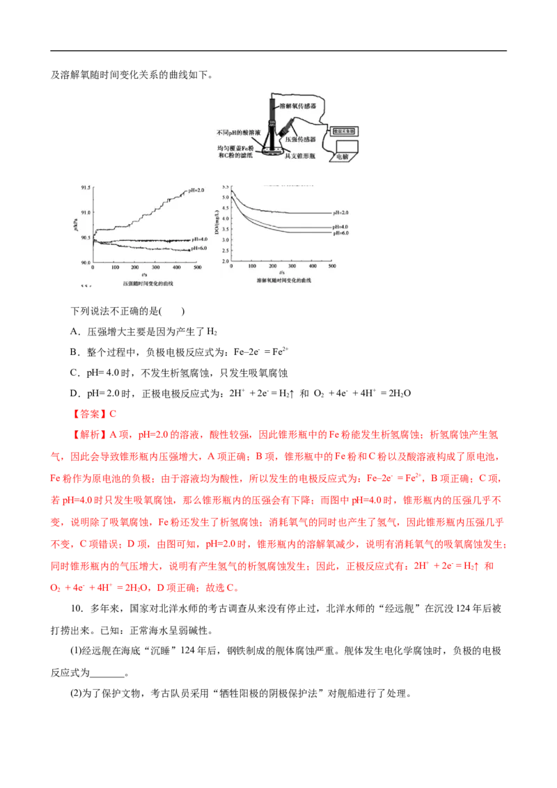 考点20金属的腐蚀与防护（解析版）_05高考化学_通用版（老高考）复习资料_2023年复习资料_一轮复习_备战2023年高考化学一轮复习考点帮（全国通用）