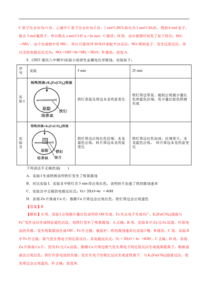考点20金属的腐蚀与防护（解析版）_05高考化学_通用版（老高考）复习资料_2023年复习资料_一轮复习_备战2023年高考化学一轮复习考点帮（全国通用）